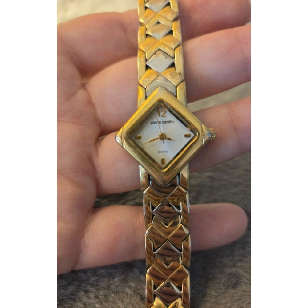 Pierre Cardin Women's Quartz Two-Tone Bracelet Watch Square White Dial